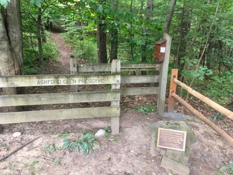 Entrance to Ashford Glen Preserve