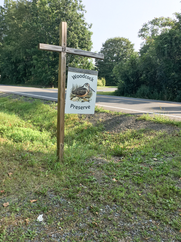 Woodcock Preserve sign