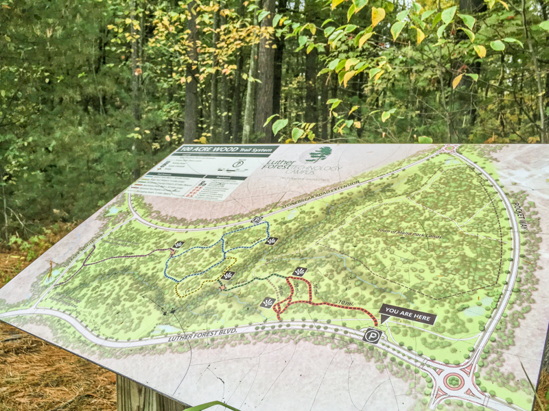100 Acre Woods trail map