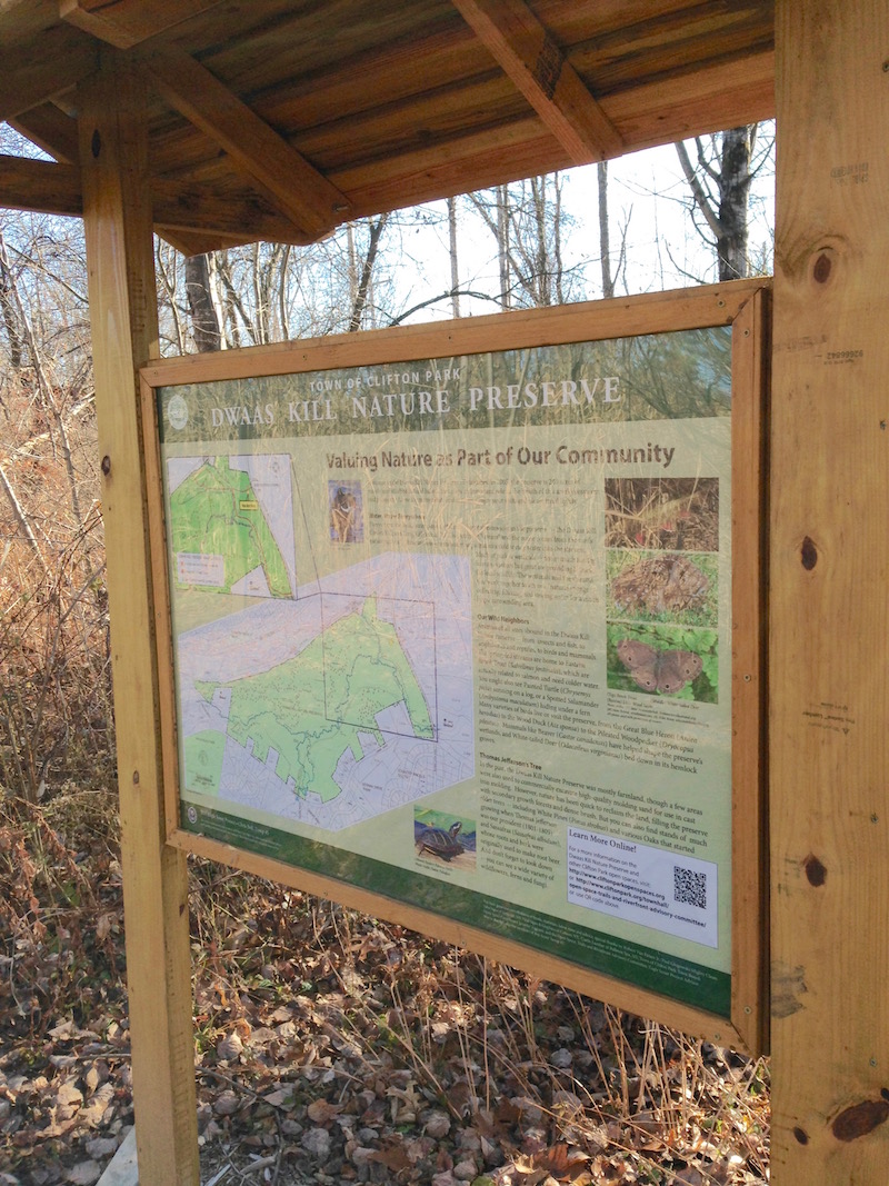 Informational sign and map
