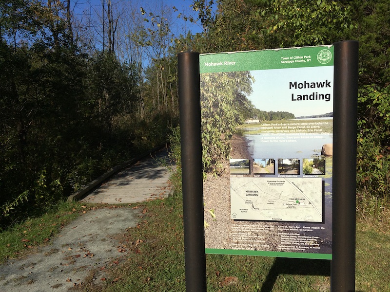 Sign at Mohawk Landing trail start